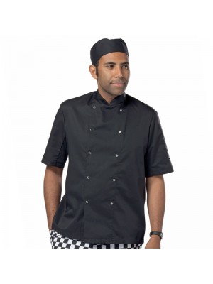 Plain short sleeve press stud Chef's jacket Dennys LONDON 200 GSM